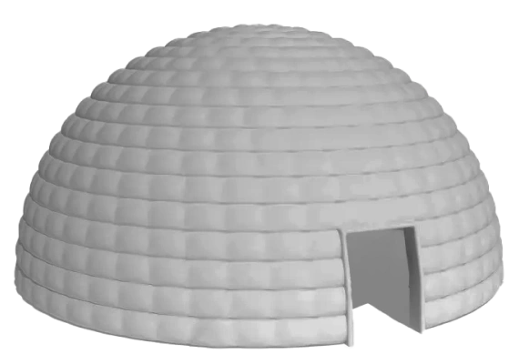 Inflatable dome model